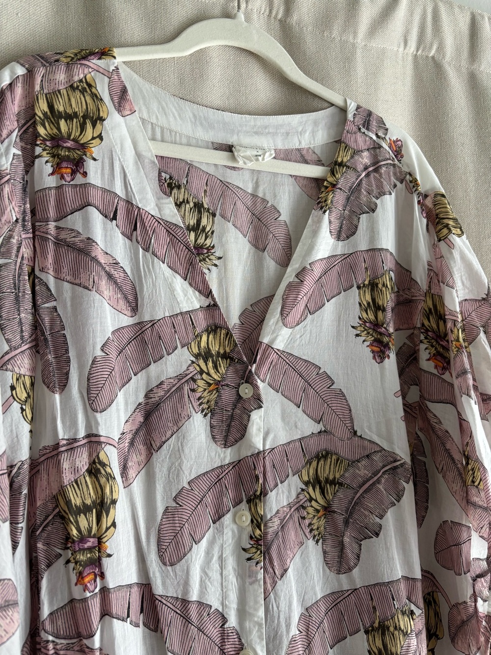 Pink Palm Leaf Dress
